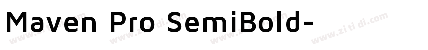 Maven Pro SemiBold字体转换